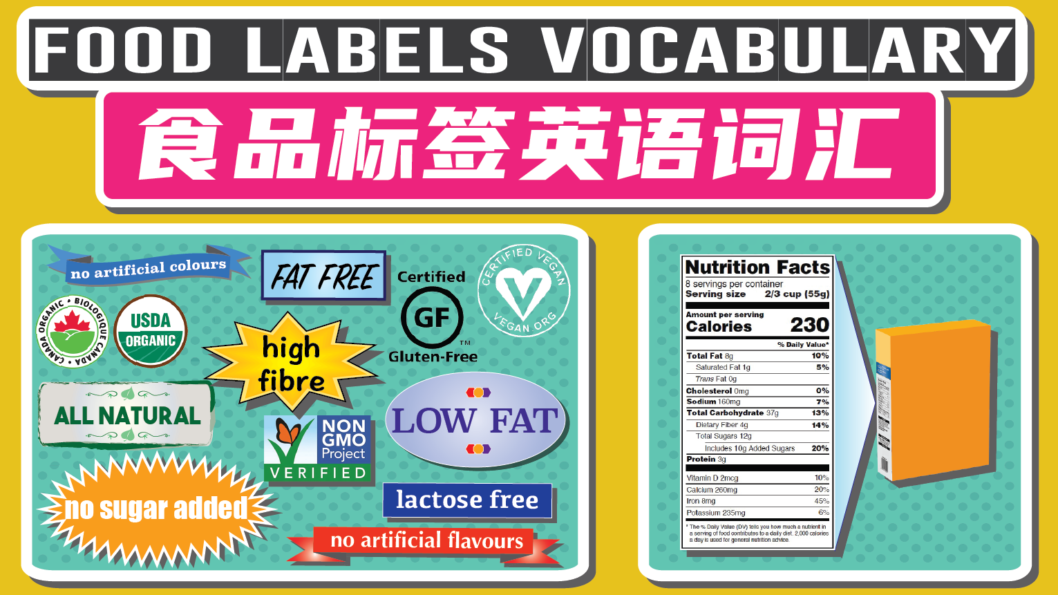 Food Labels Vocabulary