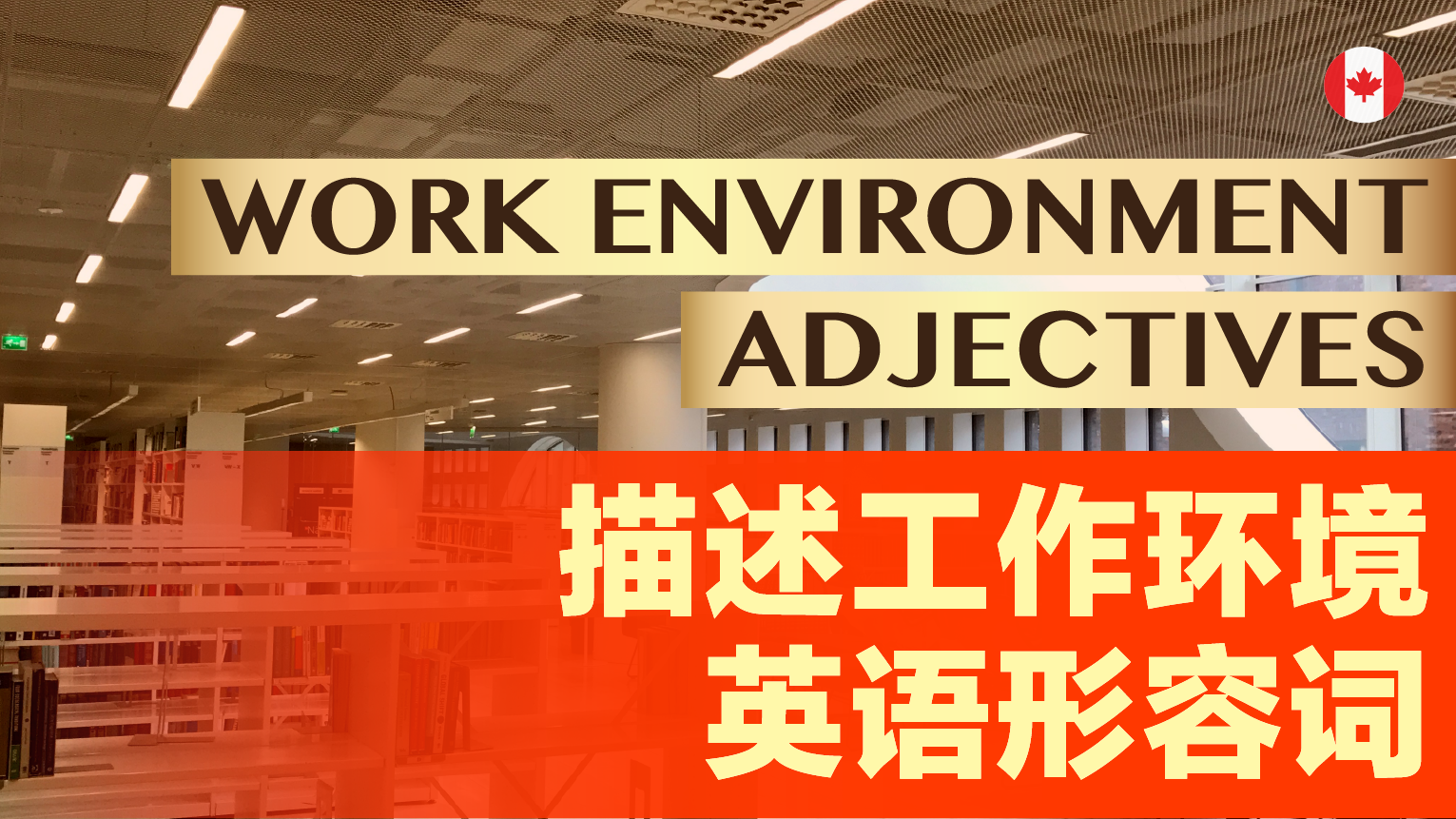 Work Environment Adjectives Vocabulary